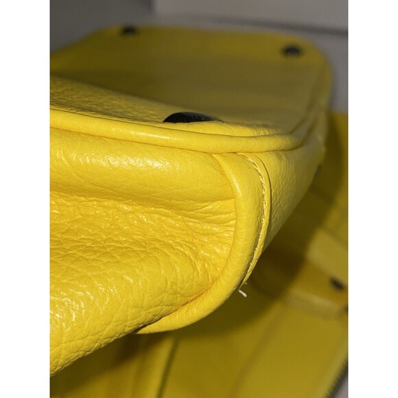 COACH MICKIE GRAIN LEATHER SHOULDER BAG SATCHEL YELLOW #F34040 Easter Ready - Picture 12 of 15